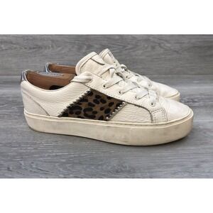 Ugg Women's Sneaker‎ White Leather Leopard Casual Comfort Walking 7 Shoes